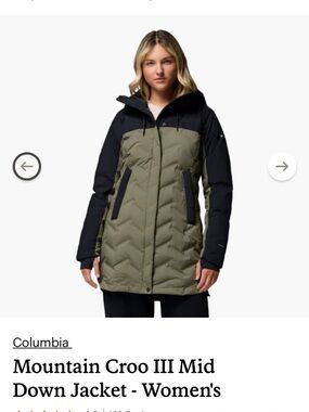 Columbia down jacket medium